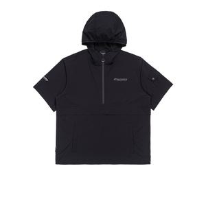디스커버리 남녀공용 우븐 폴튼 반팔 후디드 아노락 DXTR74043BKS