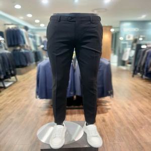 [바쏘옴므] WSY2-P S 67-ABK 24년S/S 블랙 스트레치 히든사이드밴딩 캐쥬얼 팬츠