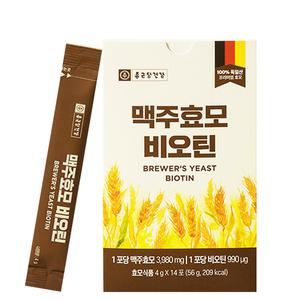 종근당건강 맥주효모 비오틴 1박스 14포