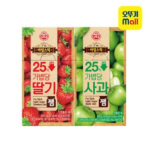 [오뚜기] 아임스틱 쨈 딸기/사과 200g 4개 (총 40T) 골라담기