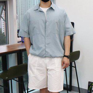 [우기브로]WMG 남자 빅사이즈 와이드 스트링 린넨 남방