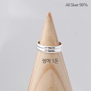 [이쁜] 은쌍가락지 실버반지 (실버 1돈)