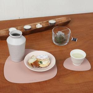 [RGKOOQ4R]아날로그 가죽 티코스터 조약돌 컵받침 티매트