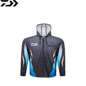 다이와 여름 통기성 긴팔 낚시 후드 얼음 실크 의류 자외선 차단 DE-5600 통기성 DAIWA