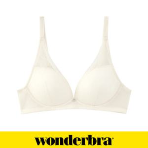 [Wonderbra] 노와이어 클래식 레이스 브라 라이트크림