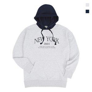 [폴앤폴]뉴욕1864 오버핏 배색 남여공용 후드티