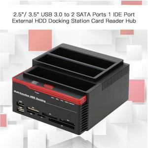 25 35 SATA IDE HDD 하드 드라이브 디스크 도킹 스테이션 외장 어댑터 satausb 30 c형 허브 MS M2 XD CF SD