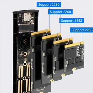 UTHAIM6 하드 디스크 박스 31 듀얼 프로토콜 NVME/NGFF SATA SSD c타입 도구가 필요 없는 M2 케이스 내장