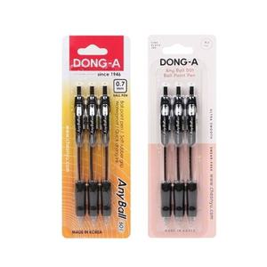 애니볼 볼펜 0.7mm 블랙 3개입 10P 사무실 학교 필기 (WB837C2)