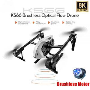 입문용 농업용 드론 전문 KS66 합금 아키텍처 쿼드콥터 8K HD 카메라 와이파이 FPV 미니 UAV 광학 흐름 브