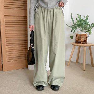 [옷자락]여자 썸머 쿨 코튼 데일리 5컬러 와이드핏 밴딩 팬츠_P369887937
