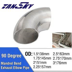 TANSKY SS304 엘보 90 맨드릴 벤딩 두께 15mm 자동차 개조 배기 파이프 계단 난간 등에 적합 TKBXGG