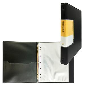 문화산업 고주파 클리어파일 20P A5 3공 O링 검정 PVC 화일철