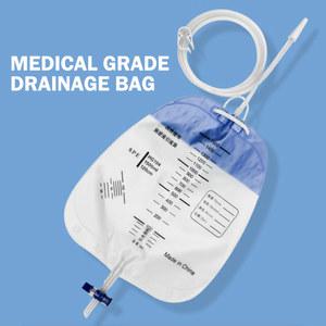 외부 일회용 멸균 소변 가방, PVC 보관 소변 배수 자루, 소변 수집 가방, 교차 밸브 카테터 포함, 1PC, 신제품
