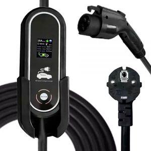 전기차충전기 220V 자동차 휴대용 EV 충전기 전기 유형 1 플러그 16A 5m SAE J1772 레벨 2 EVSE 컨트롤러