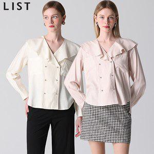 [리스트][리스트] 러플 칼라 더블 블라우스