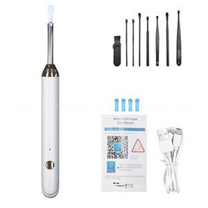 FONOW 내시경 귀이개 무선 LED 조명 1500W 고화질 스마트 카메라 화이트 8세트 1개