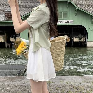 (봄여름내내)퓨어트 뒷밴딩 요루쉬폰 플레어 미니스커트 sk5608