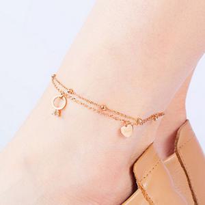 [핑크선물포장 쇼핑백] Adelyn Surgical Steel Ankle bracelet  / 서지컬(써지컬) 발찌