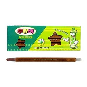지구 색연필 채점펜 투명이 (갈색 낱색 12자루)