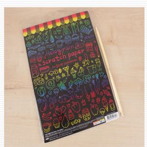 A4 홀로그램 스크래치 페이퍼 8매입 - 반짝이는 창의력의 시작
