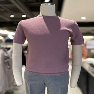 [레노마] RPFPKT53A S/S 인디언핑크 면혼방 라운드 반팔니트