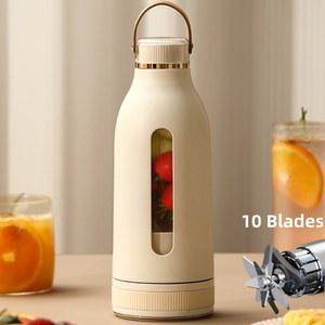 텀블러 믹서기 400ML 휴대용 다기능 Juicer USB 빠른 충전식 믹서 신선한 과일 분쇄기 전기 블렌더 쉐이크 스무디 메이커