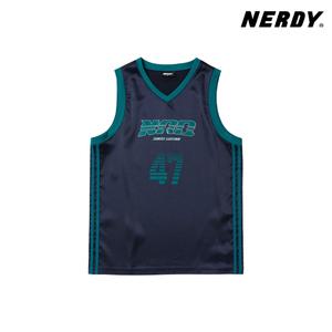 널디 스포티 저지 슬리브리스 탑 FM1PNEU24SL0116-NAVY