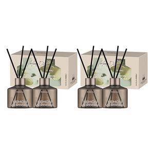 쿤달 시그니처 퍼퓸 디퓨저 더블 세트 레몬버베나(본품, 200ml, 4개 + 섬유스틱, 20P)