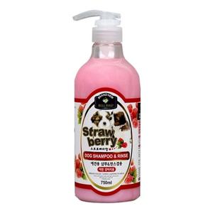뉴벨버드 스트로베리 샴푸린스 퍼피용 750ml 강아지 겸용샴푸
