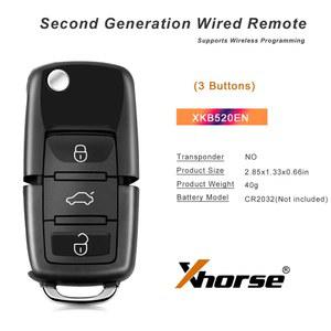 자동차 B5 원격 와이어 XKB520EN 5개 당 Xhorse 무선 2 유형 XKB501EN 프로그래밍 로트 키 세대 지지대
