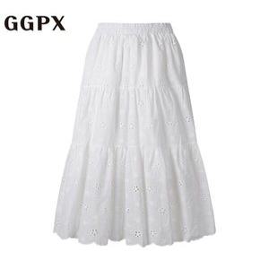 [GGPX]펀칭 레이스 밴딩 볼륨 스커트 (GP3SK004F)
