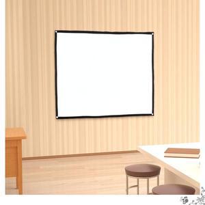 스크린 120x90cm 이동식 빔프로젝터 휴대용 빔 프로젝터 화면 영상 영화 캠핑 가정용