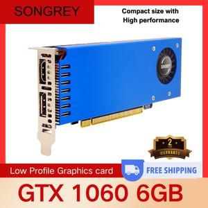 SONGREY 지포스 GTX 1060 로우 프로파일 그래픽 카드, GDDR5 PCIe 3.0 X16 192 비트, SFF GPU HDMI + DP 포