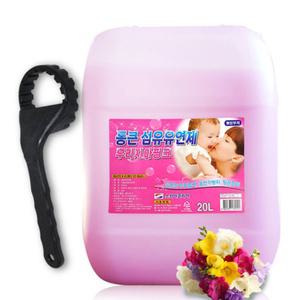 국민세제 통큰 섬유 유연제 20kg 후리지아 대용량+말통 오프너