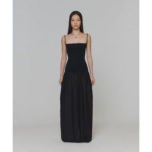 아모멘토 실키 니트 맥시 드레스 블랙 296847