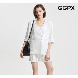 [GGPX]노카라 싱글 자켓 앤 팬츠 투피스 (GP4OP051F)