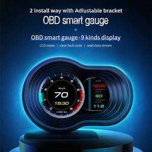 헤드업디스플레이 HUD Obd2 차량용 hud f9 obd 헤드 업 디스플레이 자동 스마트 컴퓨터 게이지 디지털 속도