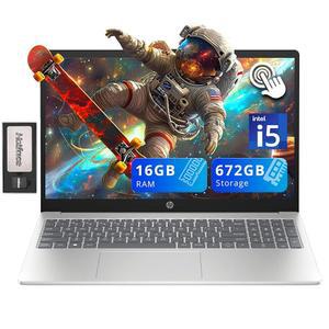 HP Pavilion 15.6인치 HD 터치스크린 노트북 인텔 i5-1235U 16GB RAM 672GB 스토리지(512GB SSD + 160GB 도