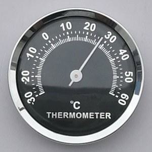 전조등 온습도계 실버 다이얼 없음 미니 기계식 자동차 온도 게이지 58mm