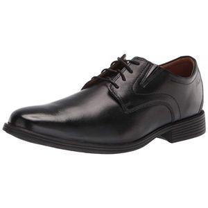 Clarks 남성용 WhiddON 온 PLAIN 플레인, 블랙 가죽 164376