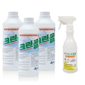 진로발효 바이오크린콜75 1L 3개 +공병 450ml 1개