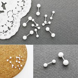 더블진주볼피어싱(4mm,6mm) [PC164]