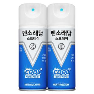멘소래담 스프레이 쿨 180mlx2개 쿨타입 타박상 통증완화 뿌리는 에어파스