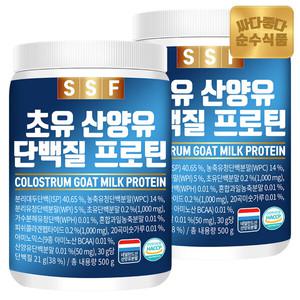[결제단10%]순수식품 초유 산양유 단백질 프로틴 쉐이크 실속형 500g x 2통 / 파우더 저분자 콜라겐