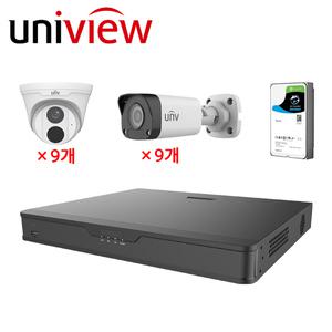 500만화소 IP CCTV 자가설치 9채널 풀세트 /녹화기+카메라+HDD /영상.전원을 랜선 하나로 연결