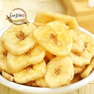 [가온애] 바나나칩 300g x2팩 / 건바나나 과일칩 바나나과자 옛날과자 주전부리 간식 맥주안주 노래방안주