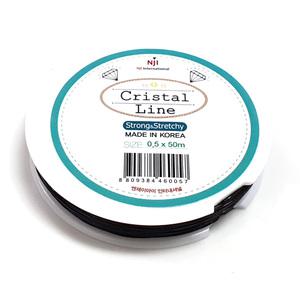 ALL 비즈공예 팔찌고무줄 0.5mm 블랙 우레탄줄 50m 한롤