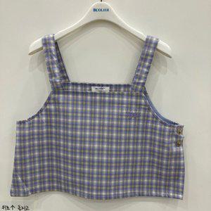 [에꼴리에]뷔스티에 체크 블라우스 23B1651 PU