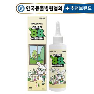 펫생각 천연 강아지 귀 세정제 티트리 88 120ml 이어클리너 귀청소 청결 귓병 귀염증 외이염 예방 외이도염 귀 위생 관리
